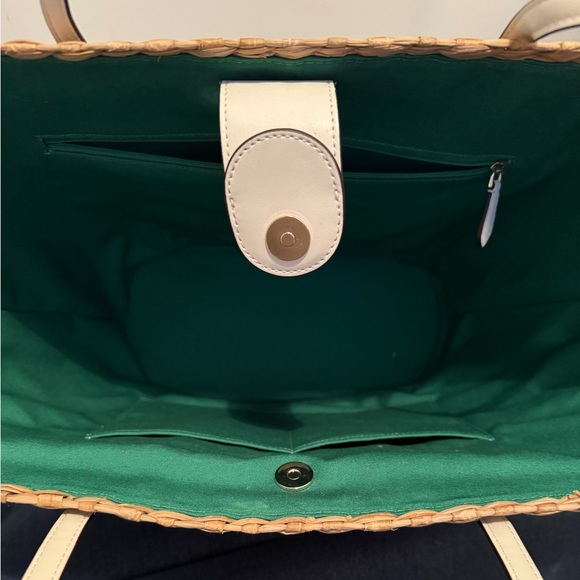 Kate Spade Garden Bouquet Embroidered Straw Tote - Picture 10 of 11